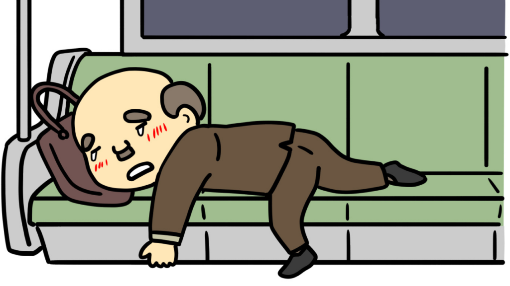 Sleep on the Train in Japan